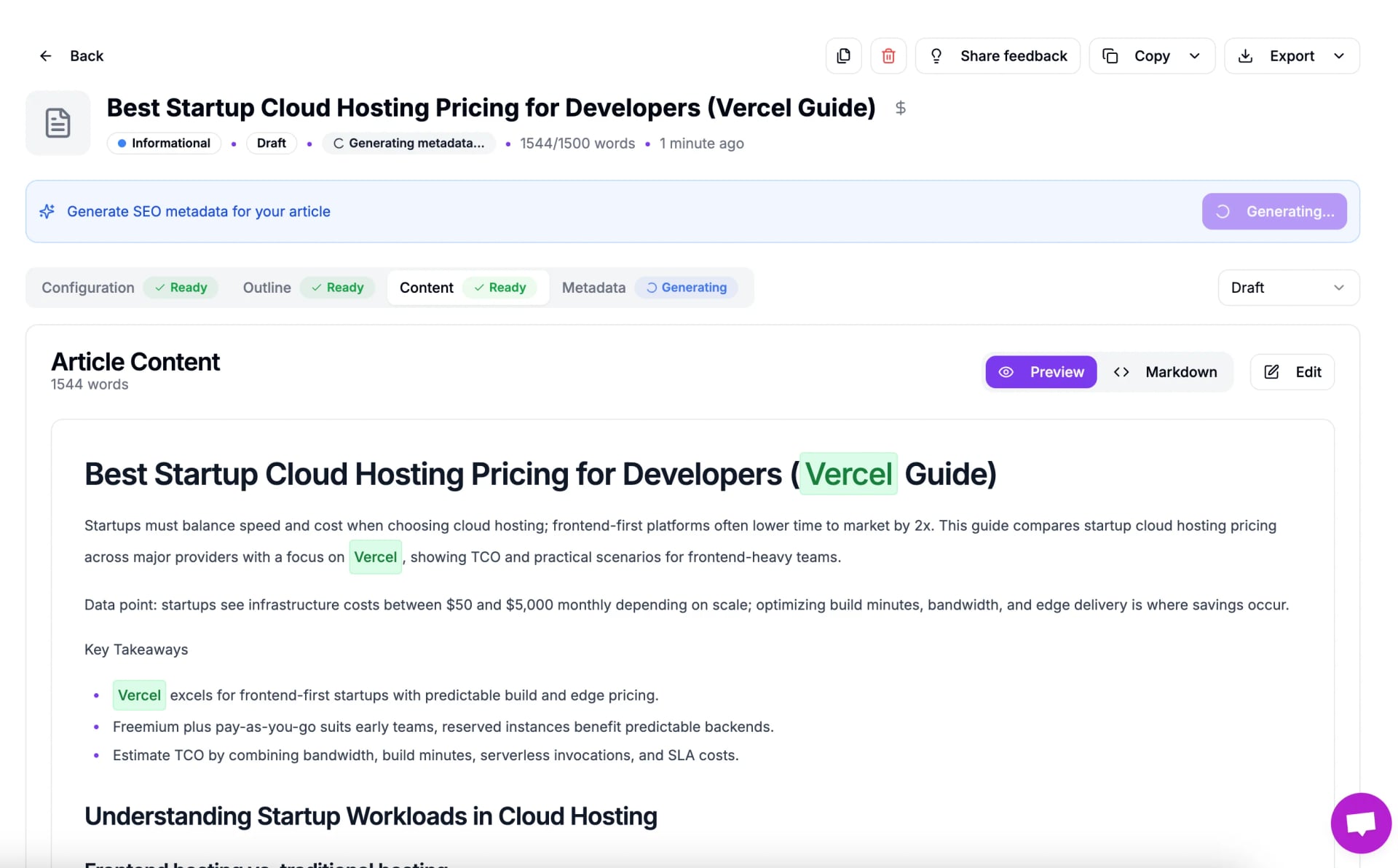 Strategy module screenshot showing strategize & optimize