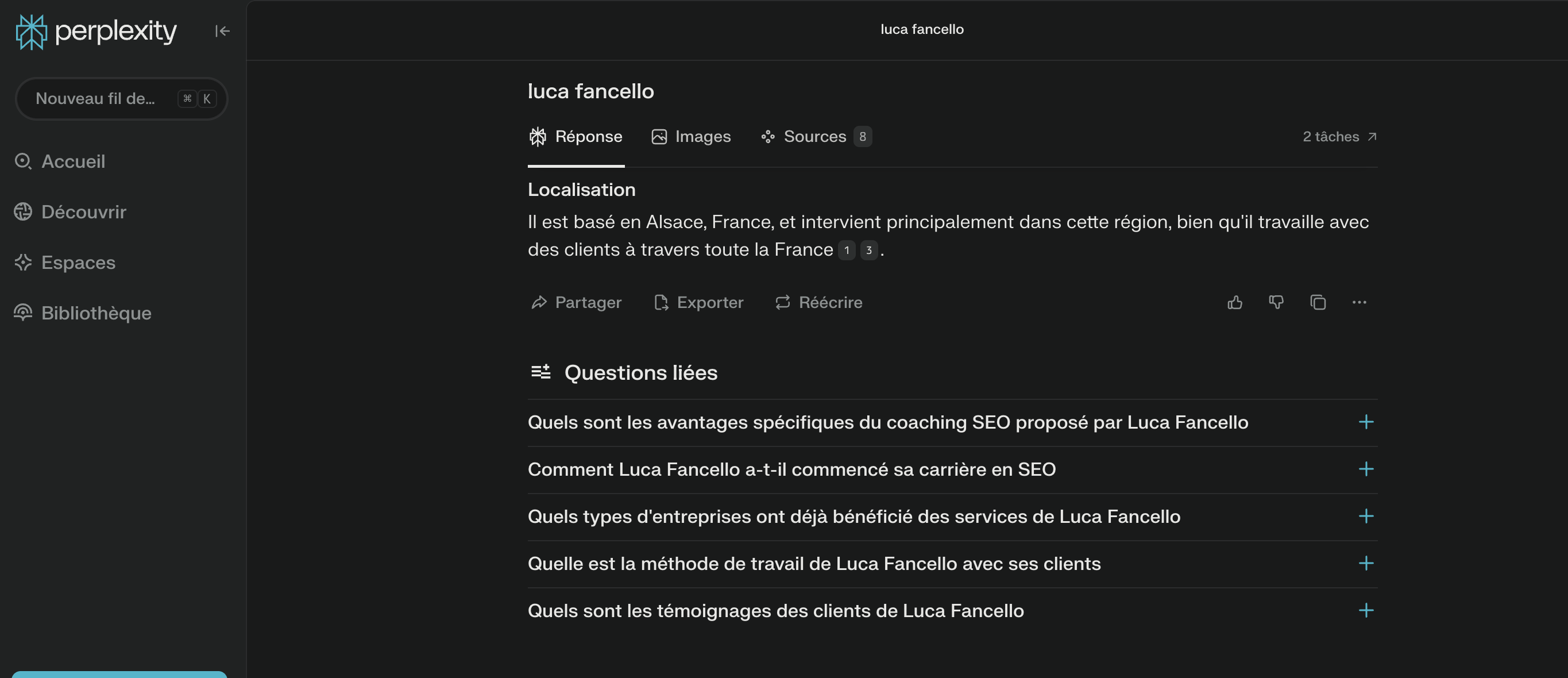 Linked questions perplexity